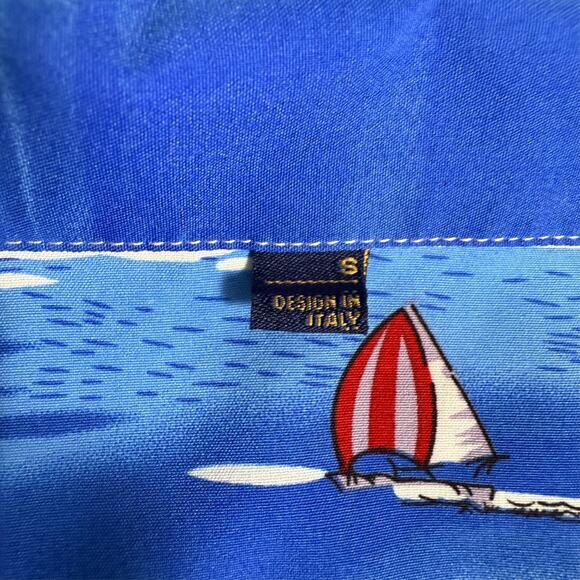 Design in Italy, Hawaiian Style Men's Shirt, Multi Color Size Small Dry Clean - Picture 2 of 8